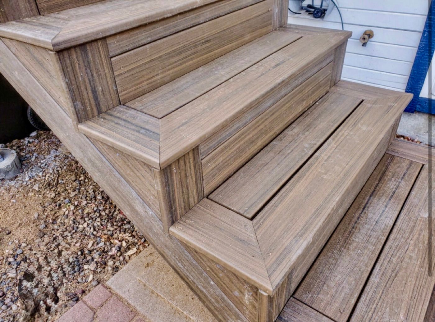 Composite deck steps